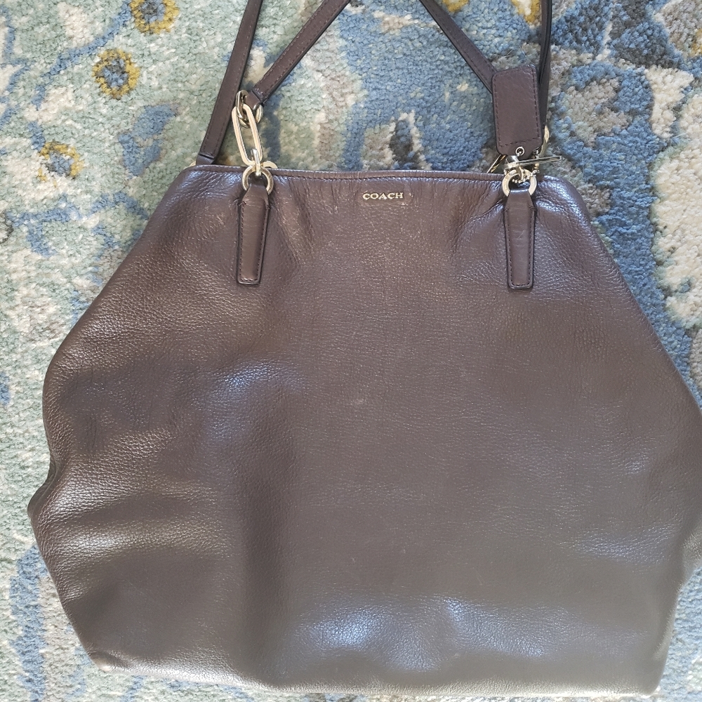 Coach shoulder leather bag